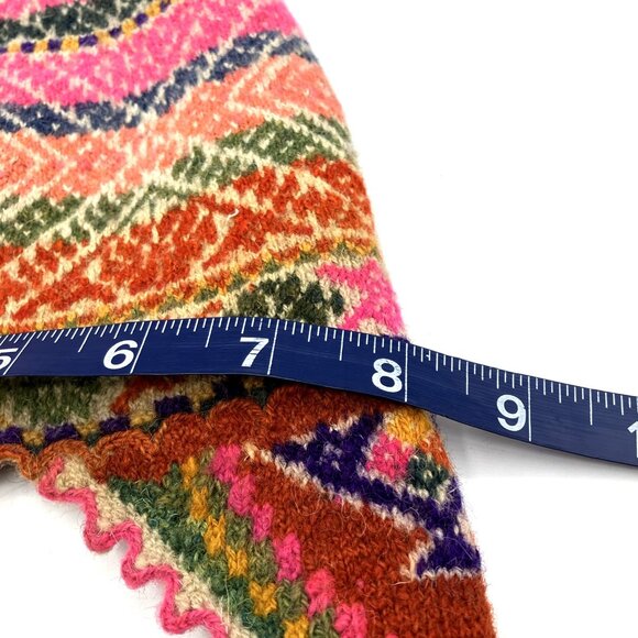Vintage Antique Chullo Hand Knit Hat Andes Peru C 1900 main image 6